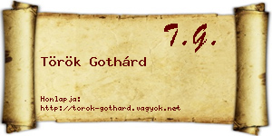 Török Gothárd névjegykártya
