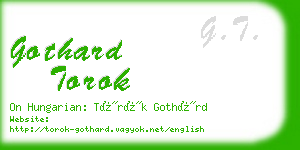 gothard torok business card
